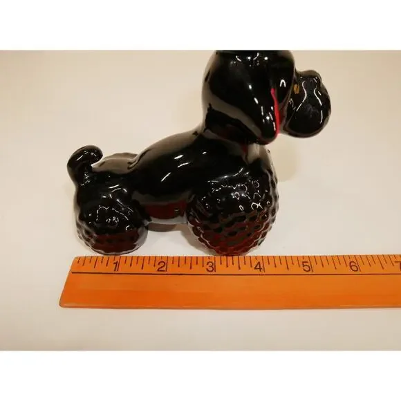 Vintage Black Ceramic Poodle Figurine - Picture 11 of 13